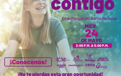 llegamos al parque del barrio Fontana, ven y conoce nuestros programas y busca tu empleo ideal o fortalece tu negocio.
