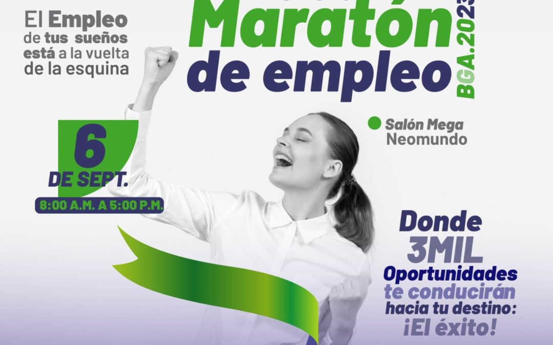 ¡Prepárate! Se acerca la Segunda Maratón de Empleo 2023, un escenario donde las puertas hacia el empleo de tus sueños están a punto de abrirse.