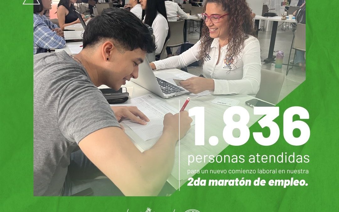 Estamos emocionados de haber brindado atención a 1836 personas en su búsqueda de un trabajo digno durante la 2da Maratón de Empleo.