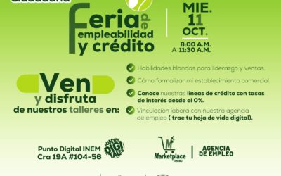 El Instituto Municipal de Empleo y Fomento Empresarial #IMEBU, quiere invitarlos a participar de la Feria de Empleabilidad y Crédito