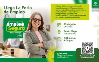Bucaramanga abre más de 3.000 vacantes en la Feria de Empleo Seguro