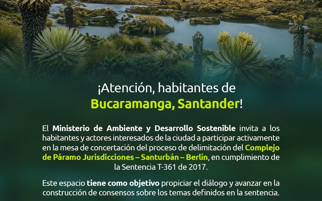 Mesa de concertación Páramo de Santurbán